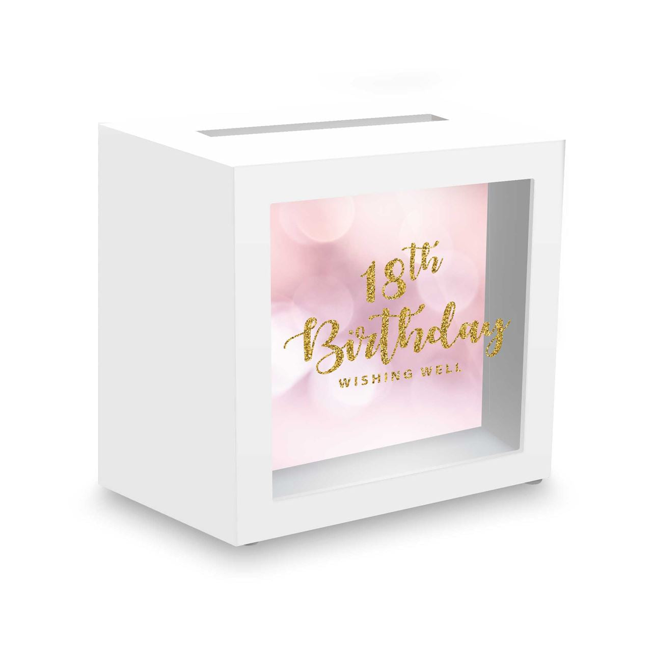 Wishing Well Gold Glitter MDF Keepsake