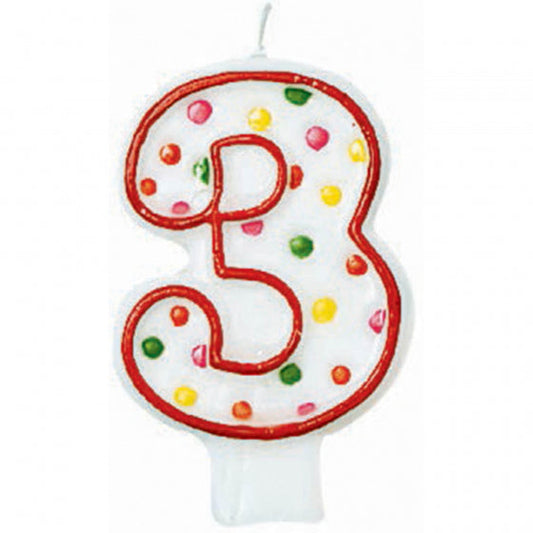 #3 POLKA DOTS FLAT CANDLE