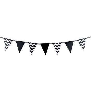 Pennant Flag Banner Black & White