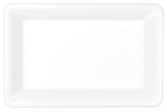 Tray Rectangle White Plastic 9.5x14.5" - 24x35cm