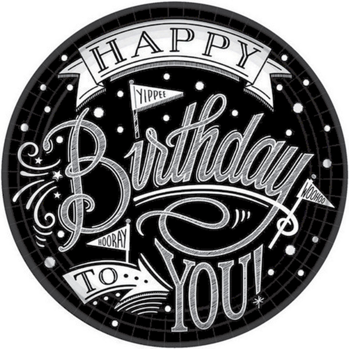 Hooray, It's Your Birthday 23cm Round Plates