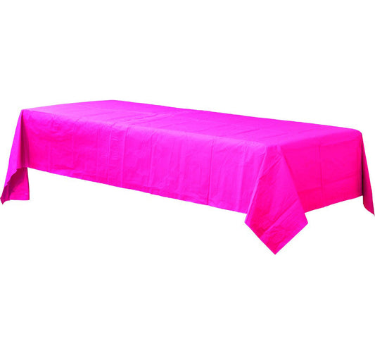 Plastic Rectangular Tablecover- Magenta