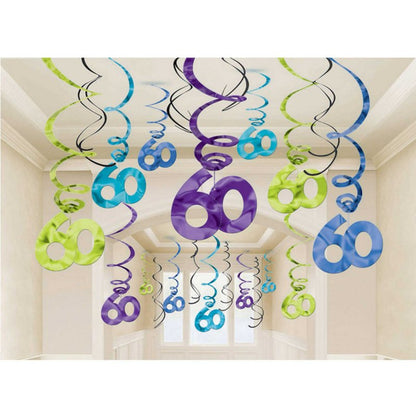 60th Birthday Swirl Value Pack