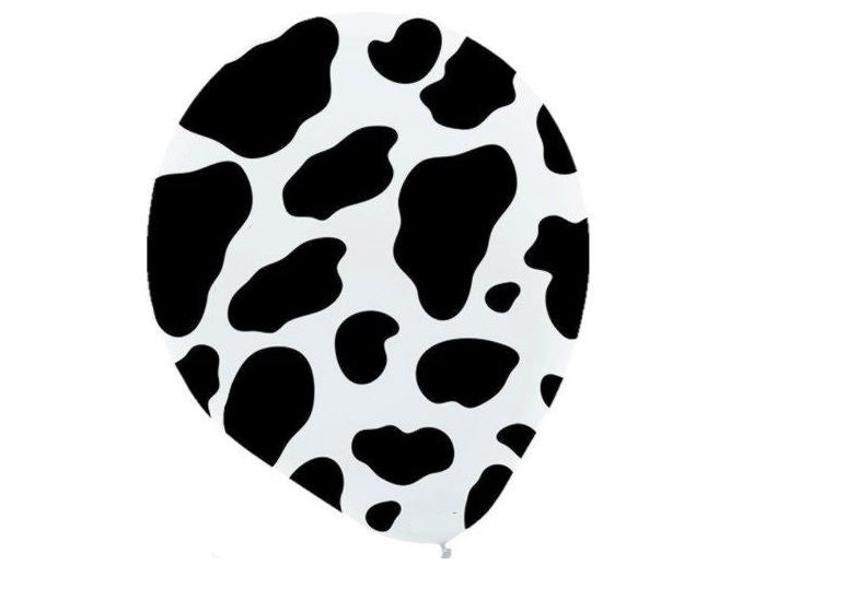 Cow Print Latex Balloons