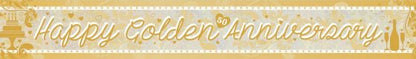 BANNER HOLOGRAPHIC GOLDEN ANNIVERSARY