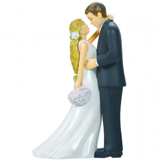 CAKE TOPPER BRIDE &amp; GROOM BOUQUET PLASTIC