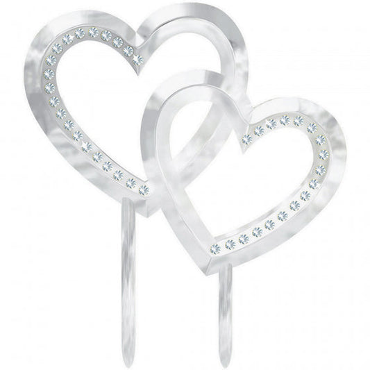 CAKE TOPPER DOUBLE HEART