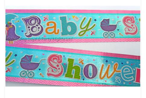 Banner Holographic Baby Shower