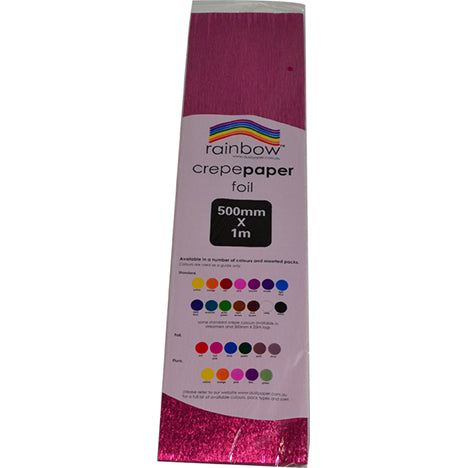 Foil Crepe Paper 500mm x 1m 1 Sheet