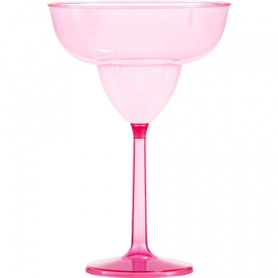 JUMBO MARGARITA GLASS PINK PLASTIC 30OZ