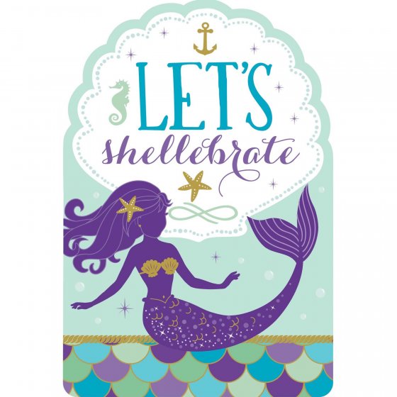 MERMAID WISHES POSTCARD INVITATIONS