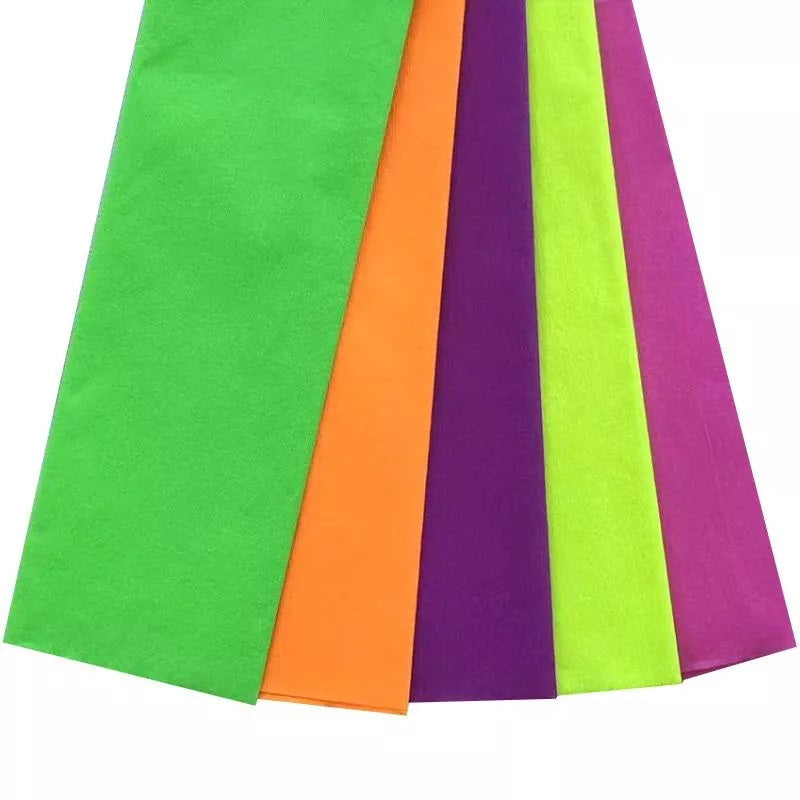 Fluro Crepe Paper 500mm x 2.5m 1 Sheet