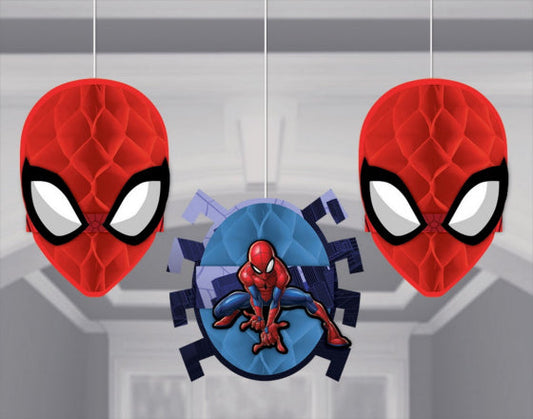 SPIDER-MAN WEBBED WONDER HONEYCOMB DECORATIONS - TISSUE