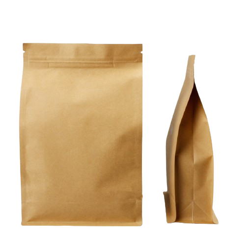 Kraft Bag Flat Bottom Without Window Foil Inside