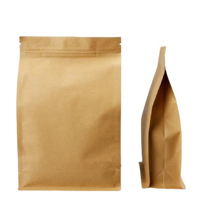 Kraft Bag Flat Bottom Without Window Clear Inside