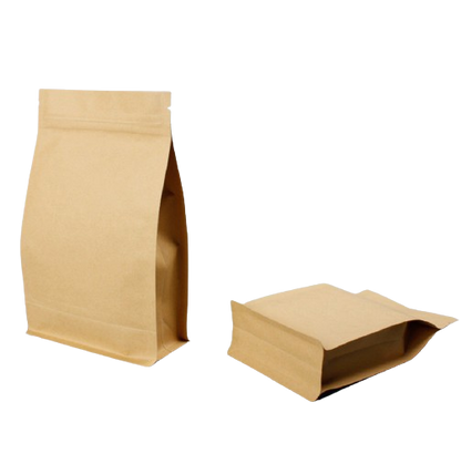 Kraft Bag Flat Bottom Without Window Foil Inside