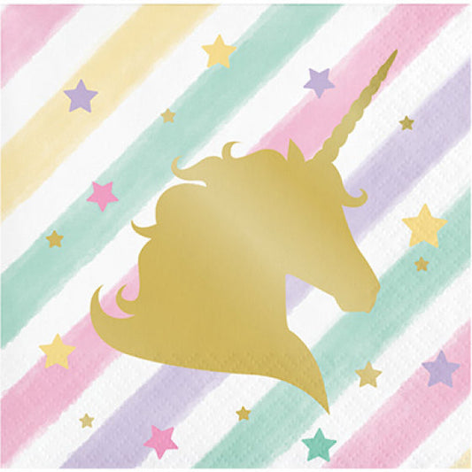 Magical Unicorn Sparkle Beverage Napkins