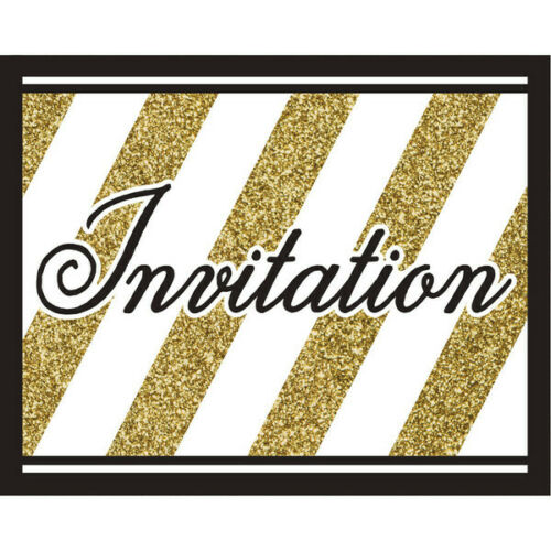 black&gold invitation