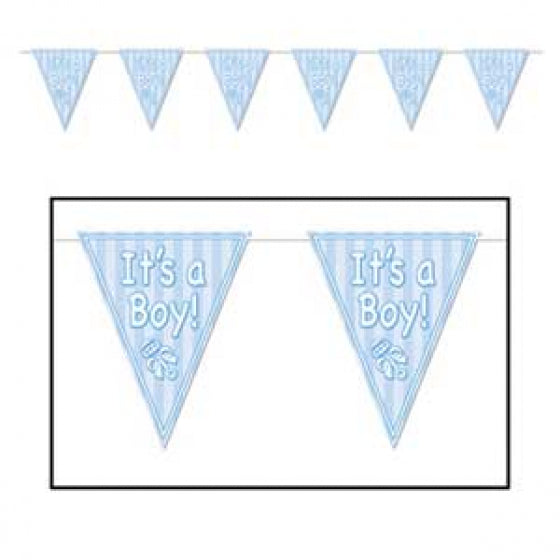 Pennant Flag Banner It's A Boy Blue