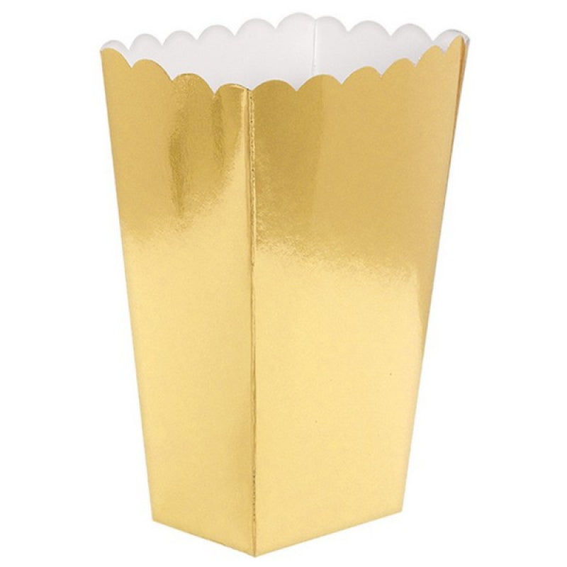 Metallic Gold Popcorn Favour Boxes