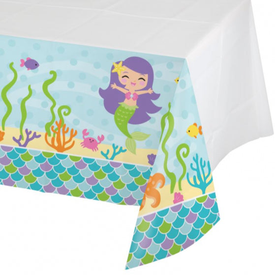 Mermaid Friends Birthday Plastic Tablecover