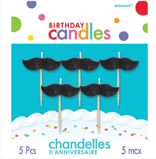 Mustache Pick Candle