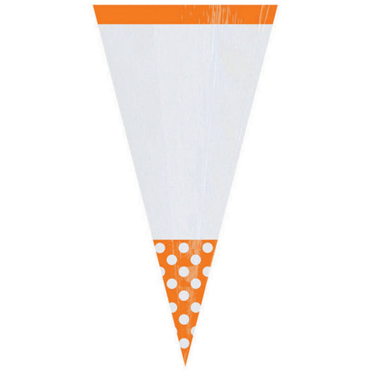 Small Orange Cello Cone Treat Pack