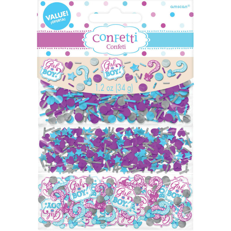 Girl or Boy Confetti Foil & Cardboard  Decoration