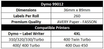 DYMO Compatible Shipping Labels