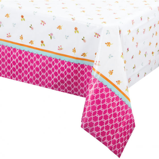 Tea Time Tablecover Plastic All Over Print